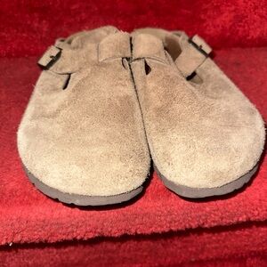 Birkenstock Tan Suede Mules